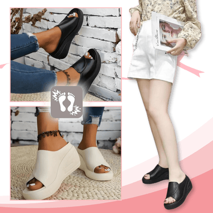 Bequeme Absatzsandalen mit Stoßdämpfungstechnologie