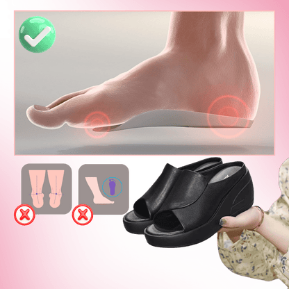 Bequeme Absatzsandalen mit Stoßdämpfungstechnologie