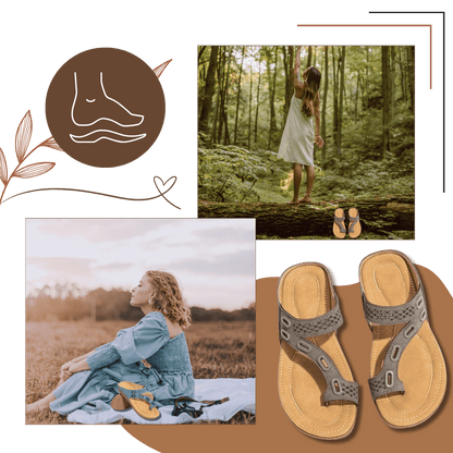 Bequeme orthopädische Sandalen mit Stoßdämpfungstechnologie